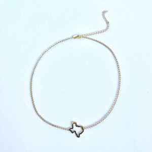 Texas Leather Choker in Black Suede