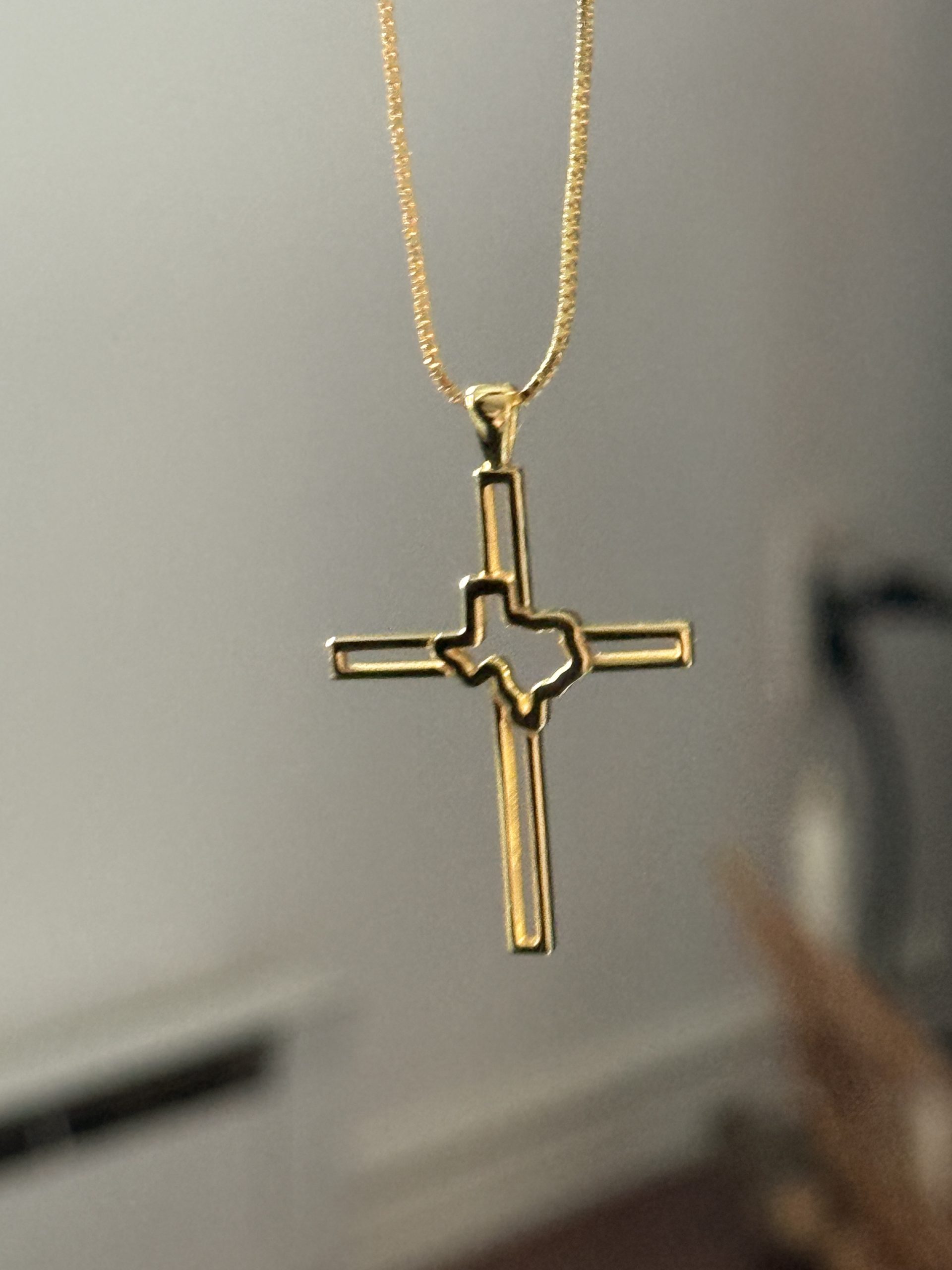 IMG_4585 Texas Cross Pendant Necklace